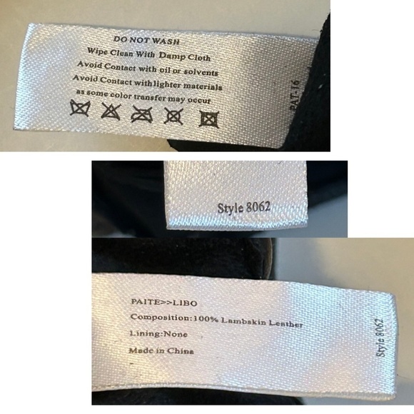 LIBO Unlined Full Finger Genuine Leather Driving Gloves Size 7.5 Unisex NWOT - Picture 8 of 14